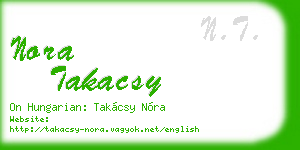 nora takacsy business card