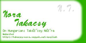 nora takacsy business card